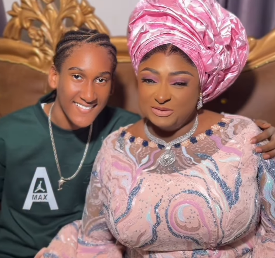 Ronke Oshodi Oke and her son.